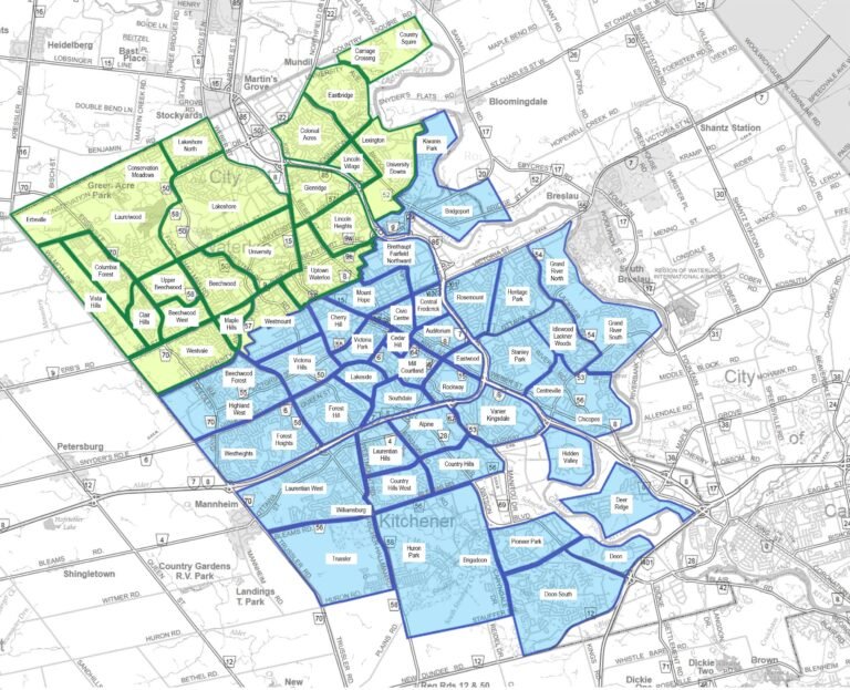 KW neighbourhoods map